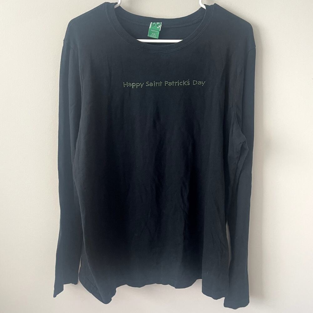 Happy Saint Patricks Day Cotton Long Sleeve T-Shirt Sz XXL